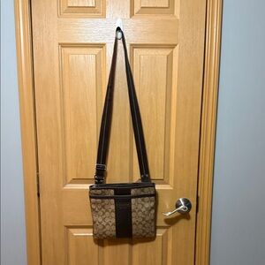Coach Brown and Black Signature Tote